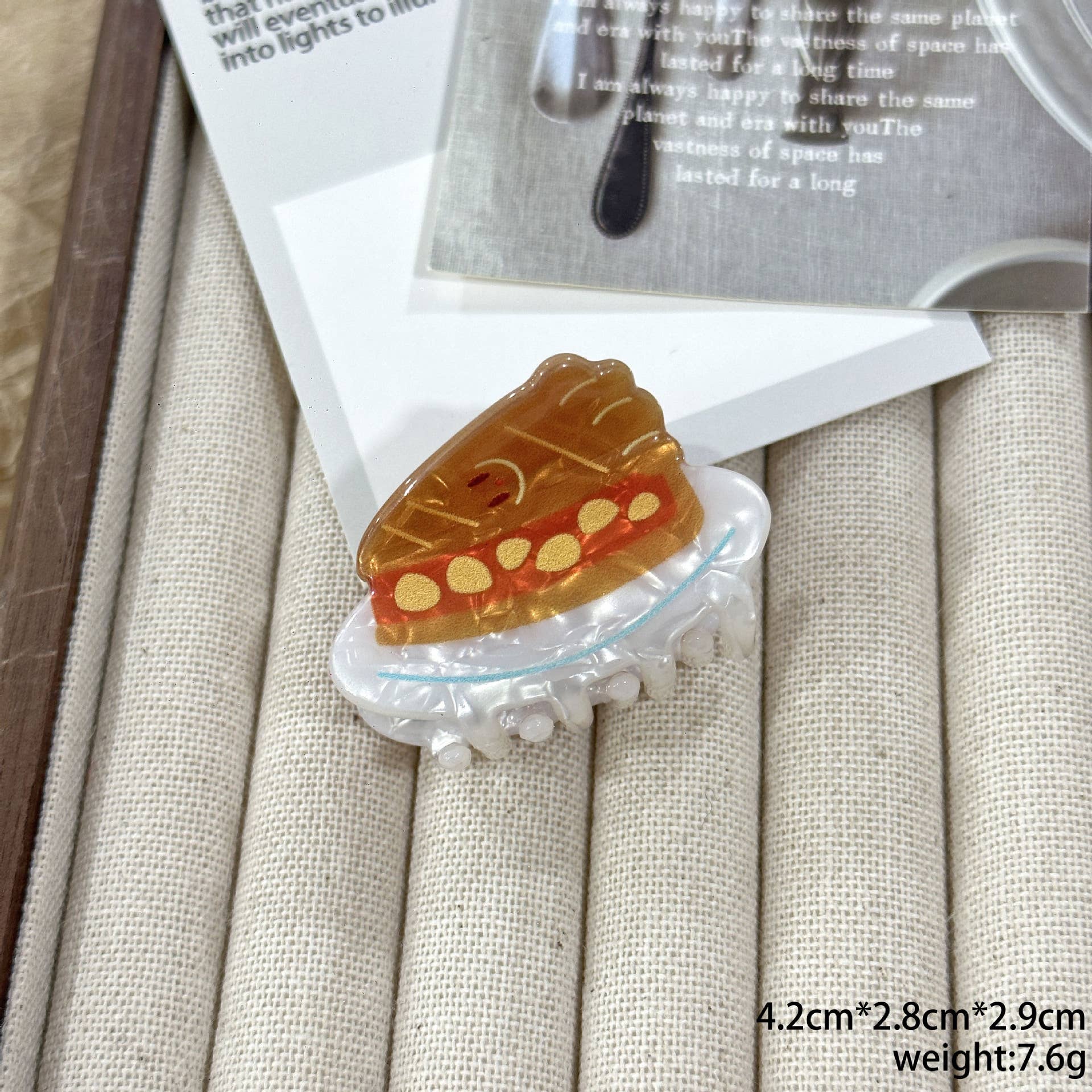 SoapElenGlen - Wholesale Hair Clip - Women's - Fun Food Claw Clip, Red Wine Side Clip0