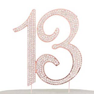 13 Cake Topper - Rose Gold for wholesale by Ella Celebration