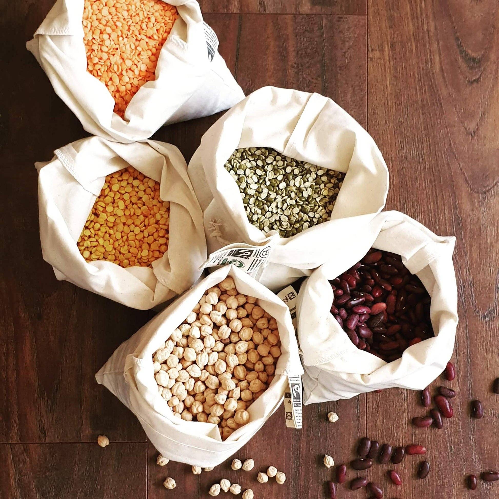 Goodly Gosh - Wholesale Food storage wrap/bag - Reusable Organic Cotton Dry Goods Bag – Pack of 51