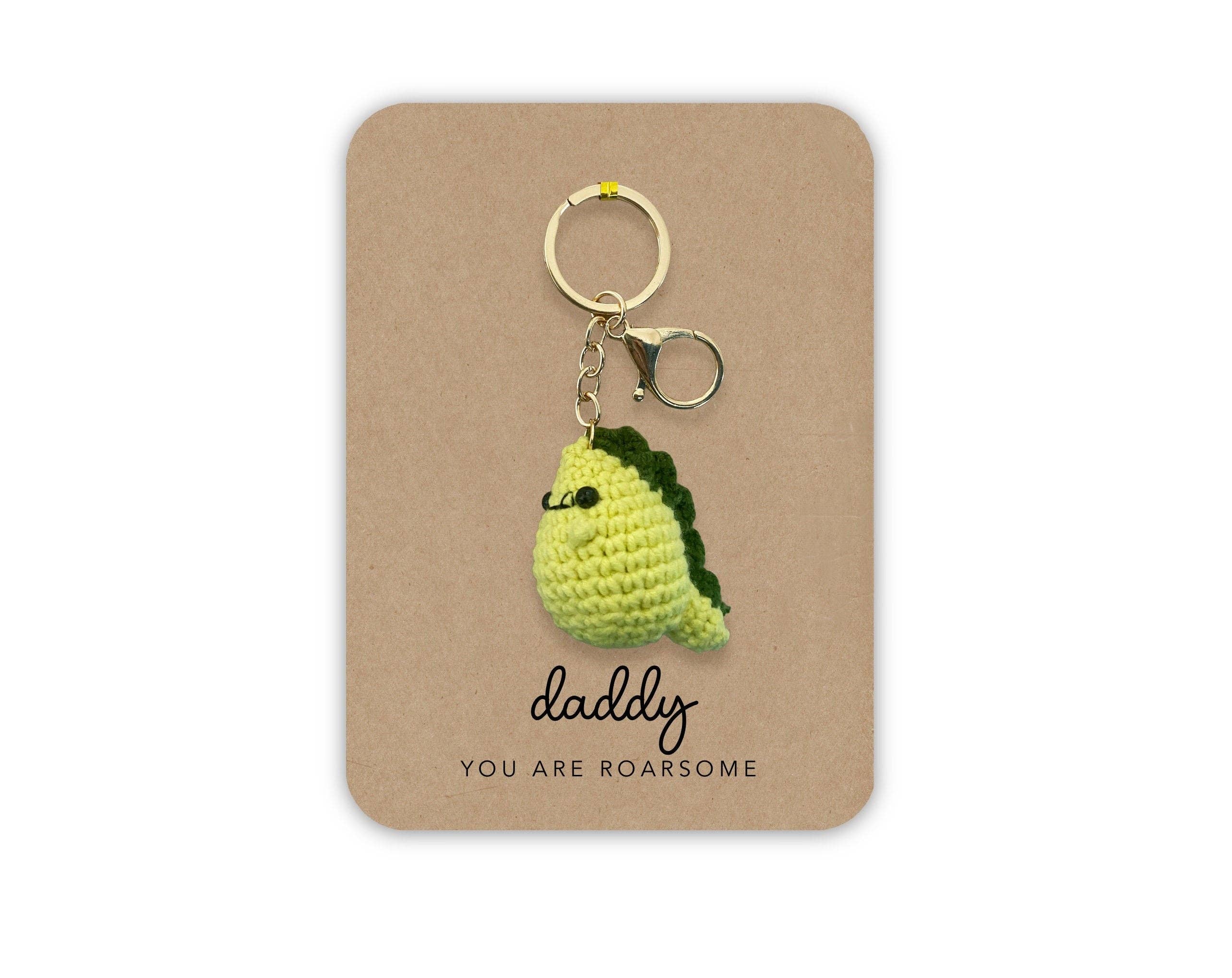 Fifi's Handcrafted – wholesale Keychain – Men's – Thank You for being the Best Dad, Father's Day Gift, birthday Gift for Daddy Dad, Dinosaur  Keyring, Handmade Dinosaur Gift for Dad0