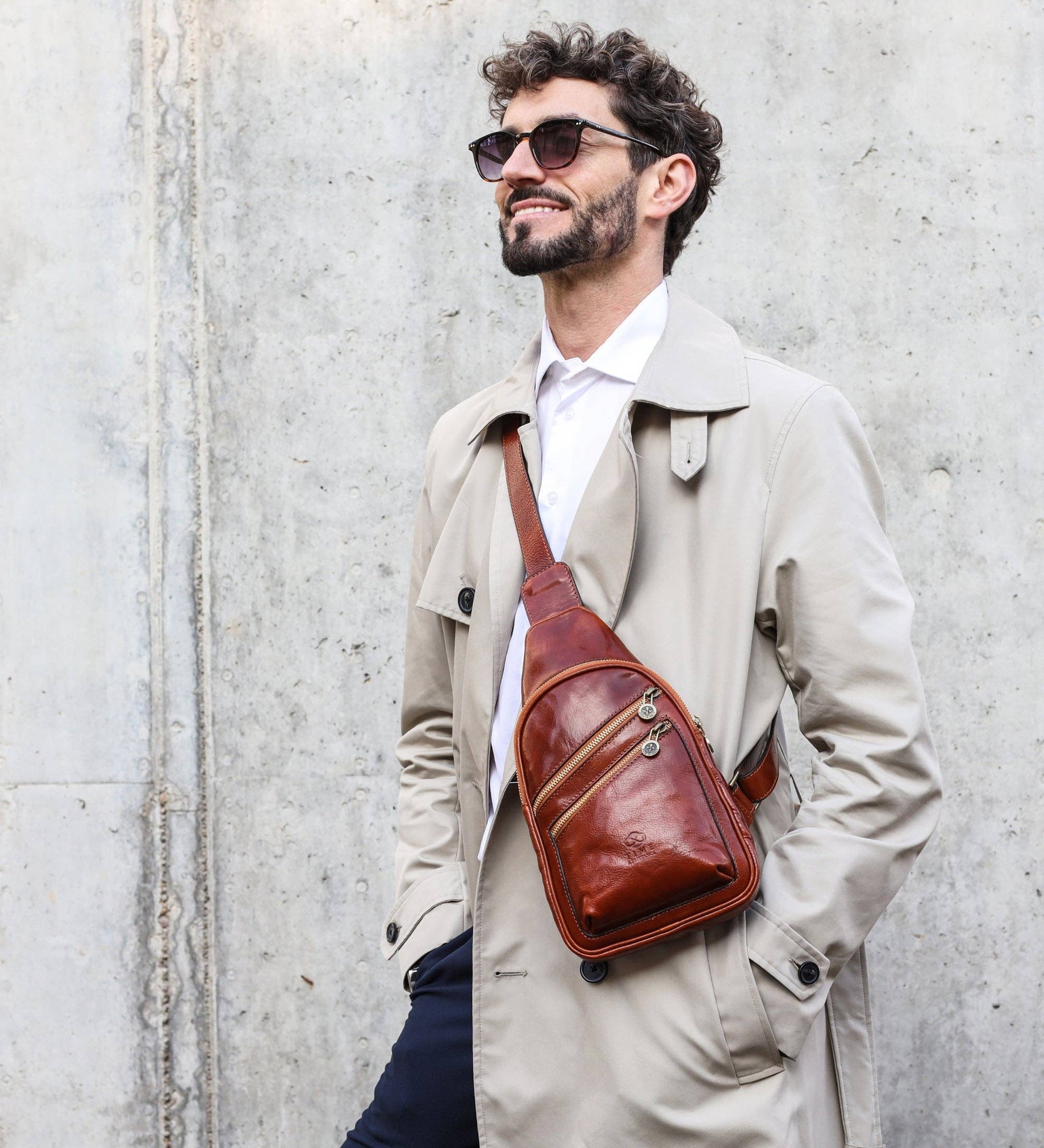 Time Resistance – Mala de tiracolo – Homem por atacado – Mala de Couro a Tiracolo - Catch-2224