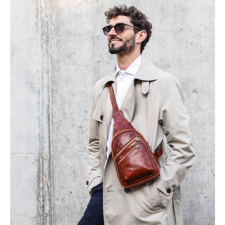 Time Resistance – Mala de tiracolo – Homem por atacado – Mala de Couro a Tiracolo - Catch-2224