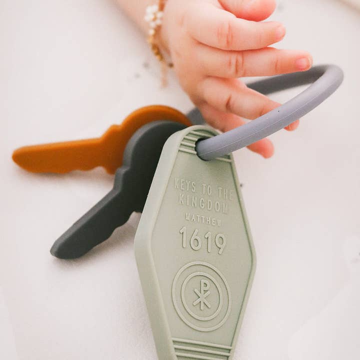 Be A Heart - Wholesale Teether (Not Clip-On) - Baby - Keys to the Kingdom Silicone Teether | Catholic Baby Gift