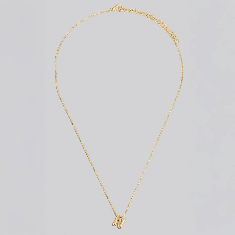 The Looks by Fame Accessories – Colar pingente/pendente por atacado – Colar com Pingente de Letra Inicial Banhado a Ouro15