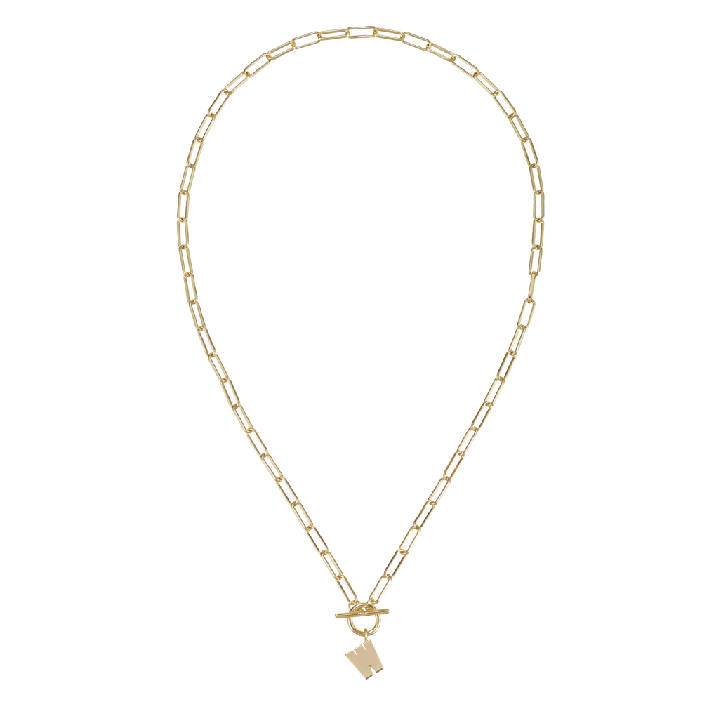 Toggle Initial Necklace in Gold for wholesale on Faire41