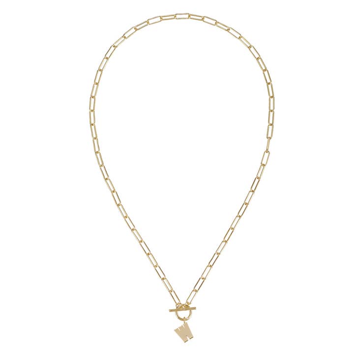 Toggle Initial Necklace in Gold for wholesale on Faire41