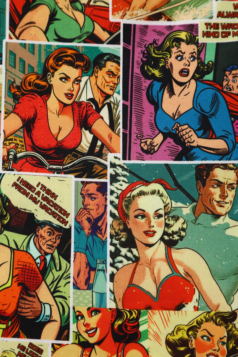 Dolly & Dotty - Wholesale Dress - Women's - Penelope II Yellow Rockabilly Comic Print Shirt Dress1