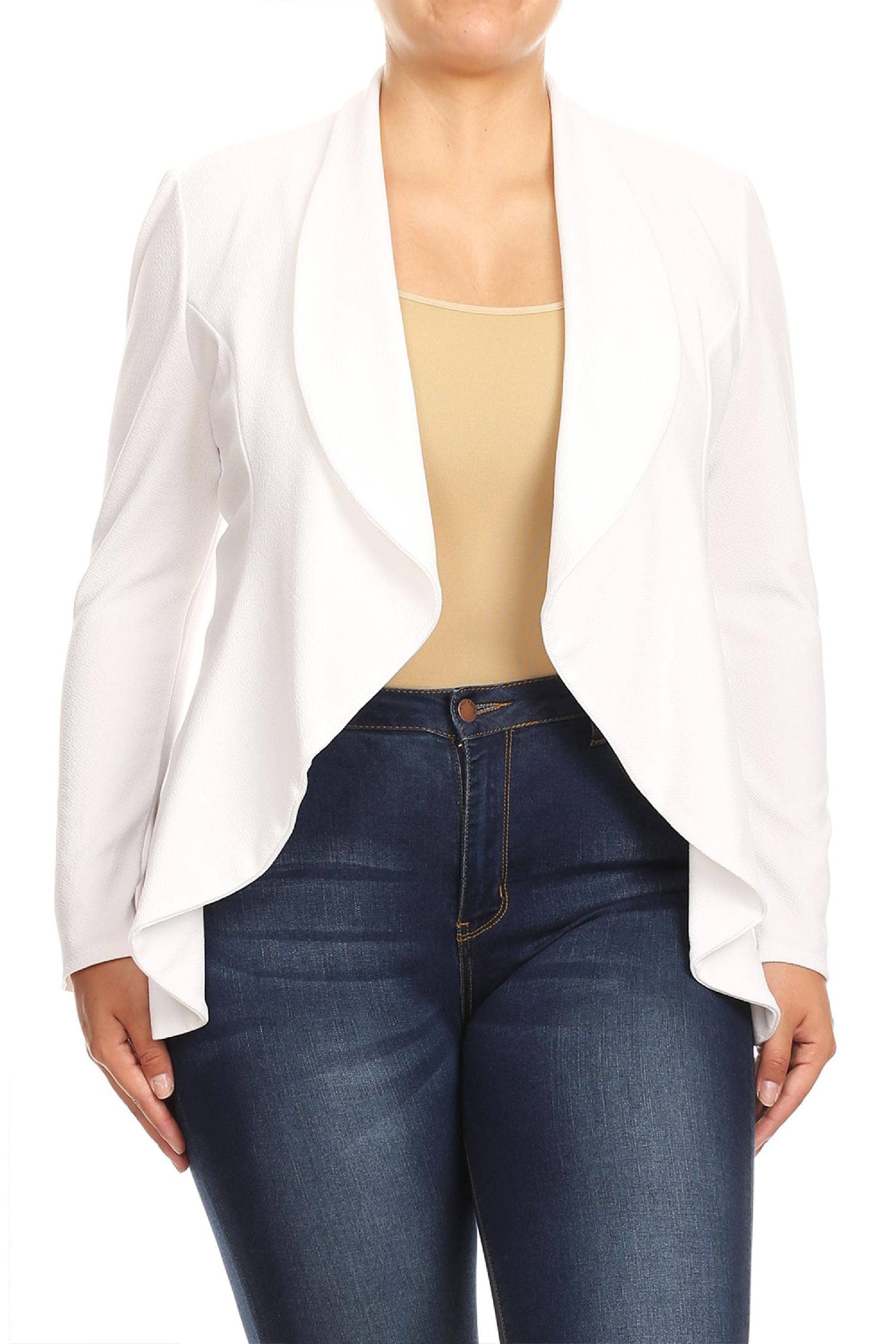 MOA COLLECTION – Blazer - Mulher por atacado – Jaqueta feminina sólida de mangas compridas para escritório20