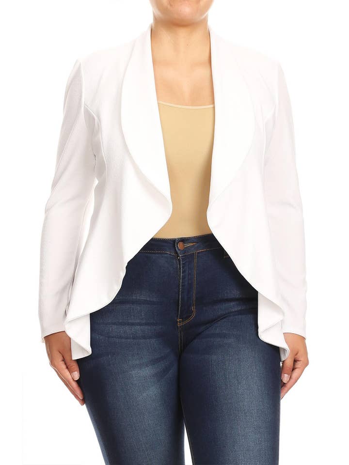 MOA COLLECTION – Blazer - Mulher por atacado – Jaqueta feminina sólida de mangas compridas para escritório20