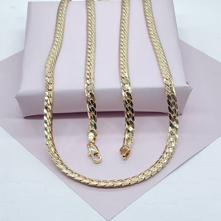 Milie – wholesale Link & chain necklace – 18k GF Miami Cuban Link Curb Chain Necklace