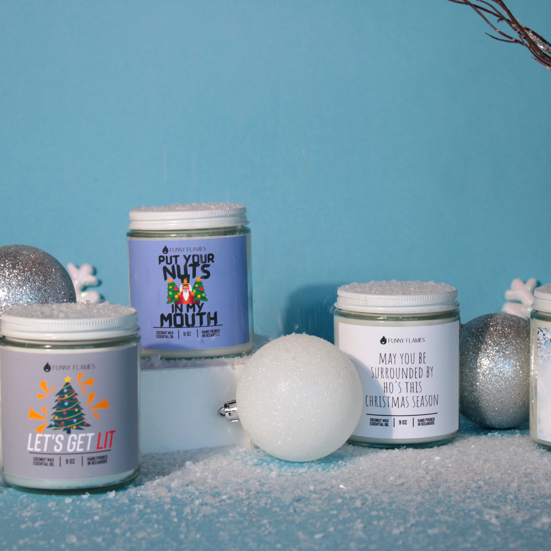 Funny Flames Candle Co - Les Creme - Wholesale Jar/Filled Candle - Holiday 2025 Best Sellers Collection 9oz Candles57