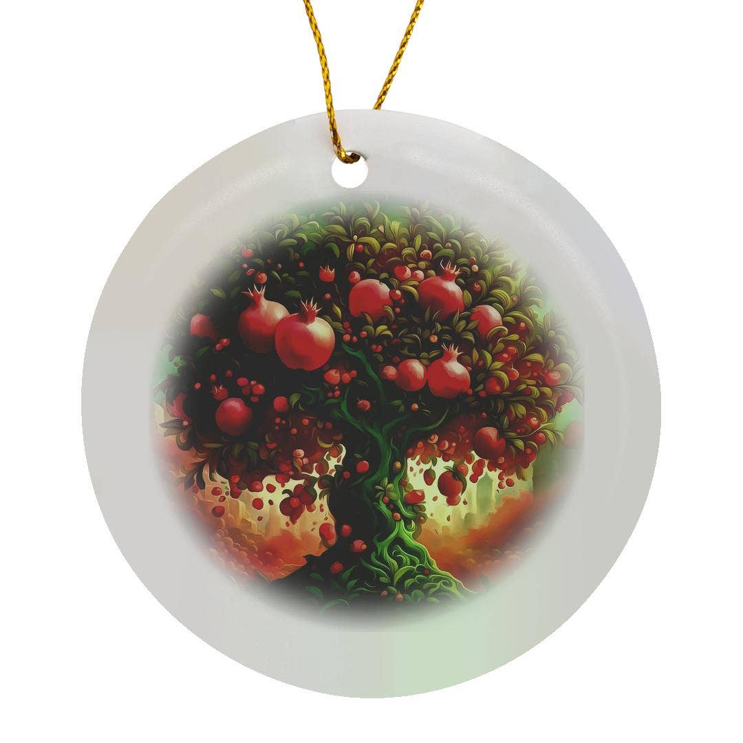 3dRose - Wholesale Ornament - 3dRose, Persephones Underworld Pomegranate Garden, Ornament0
