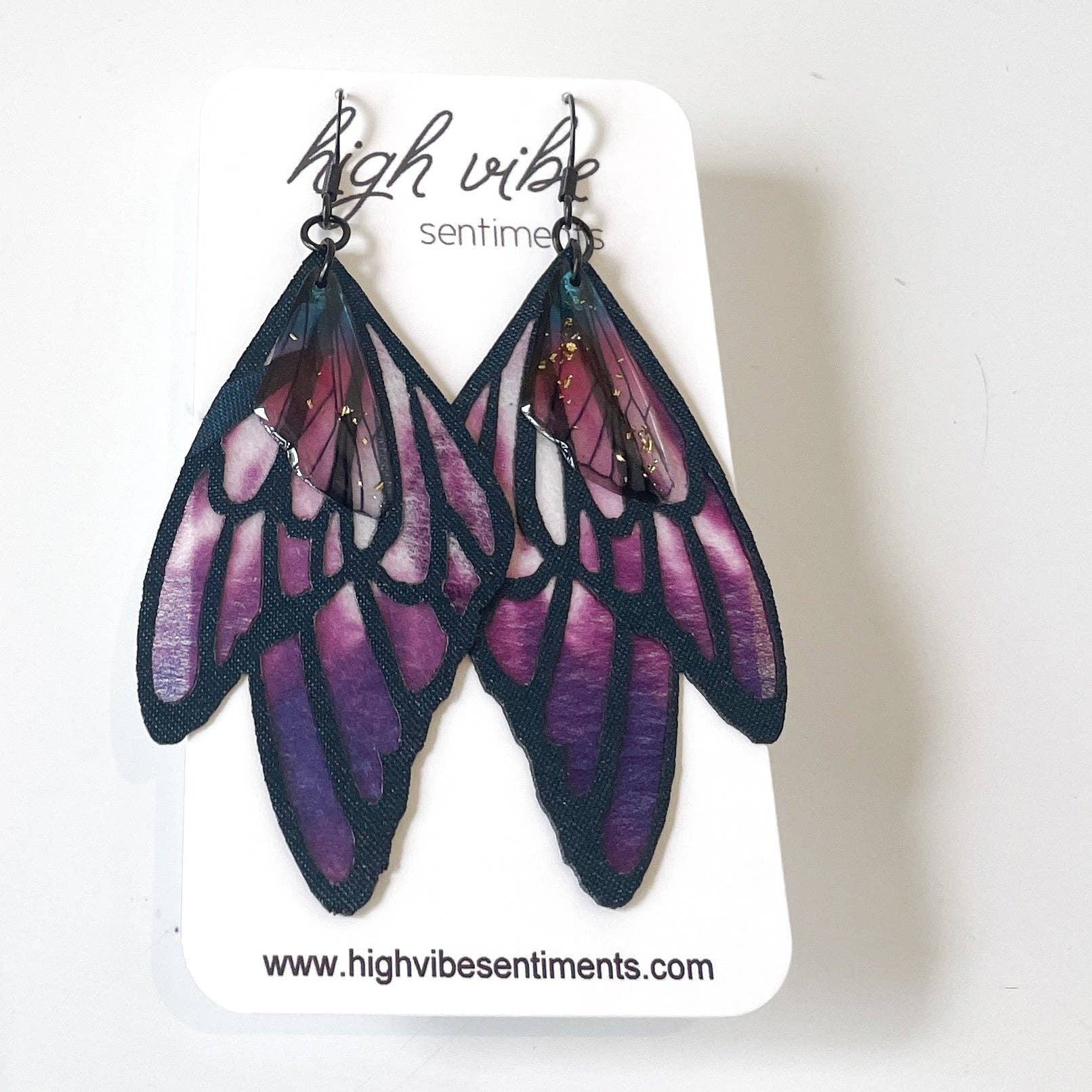 High Vibe Sentiments - Wholesale Dangle Earrings - Vibrant Butterfly Dangles4