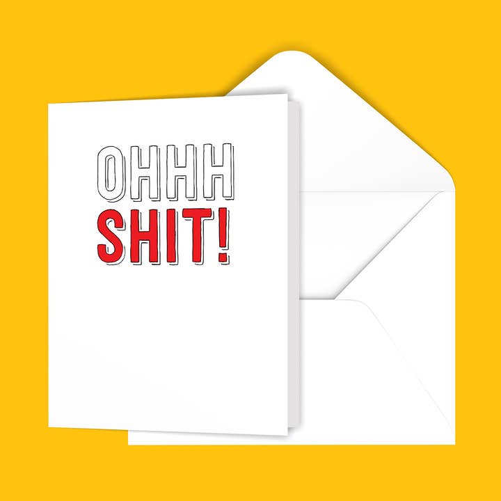 Carte de voeux OHHH S@ #T pour la vente par Black River Letterpress & Paper Co.