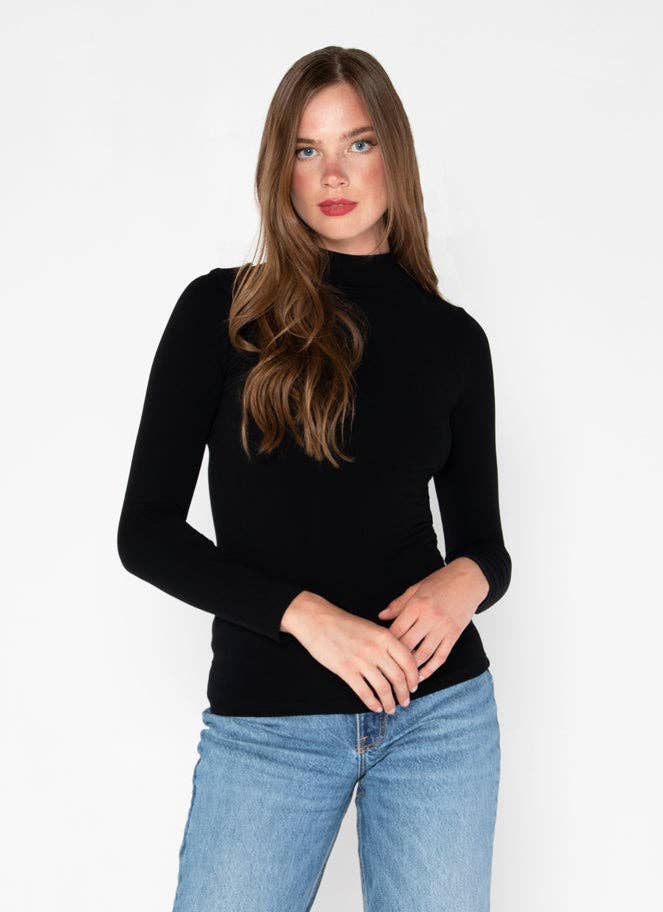 C'est Moi Clothing Co – wholesale Knit top – Women's – Bamboo Mock Neck Top- CEBT12100