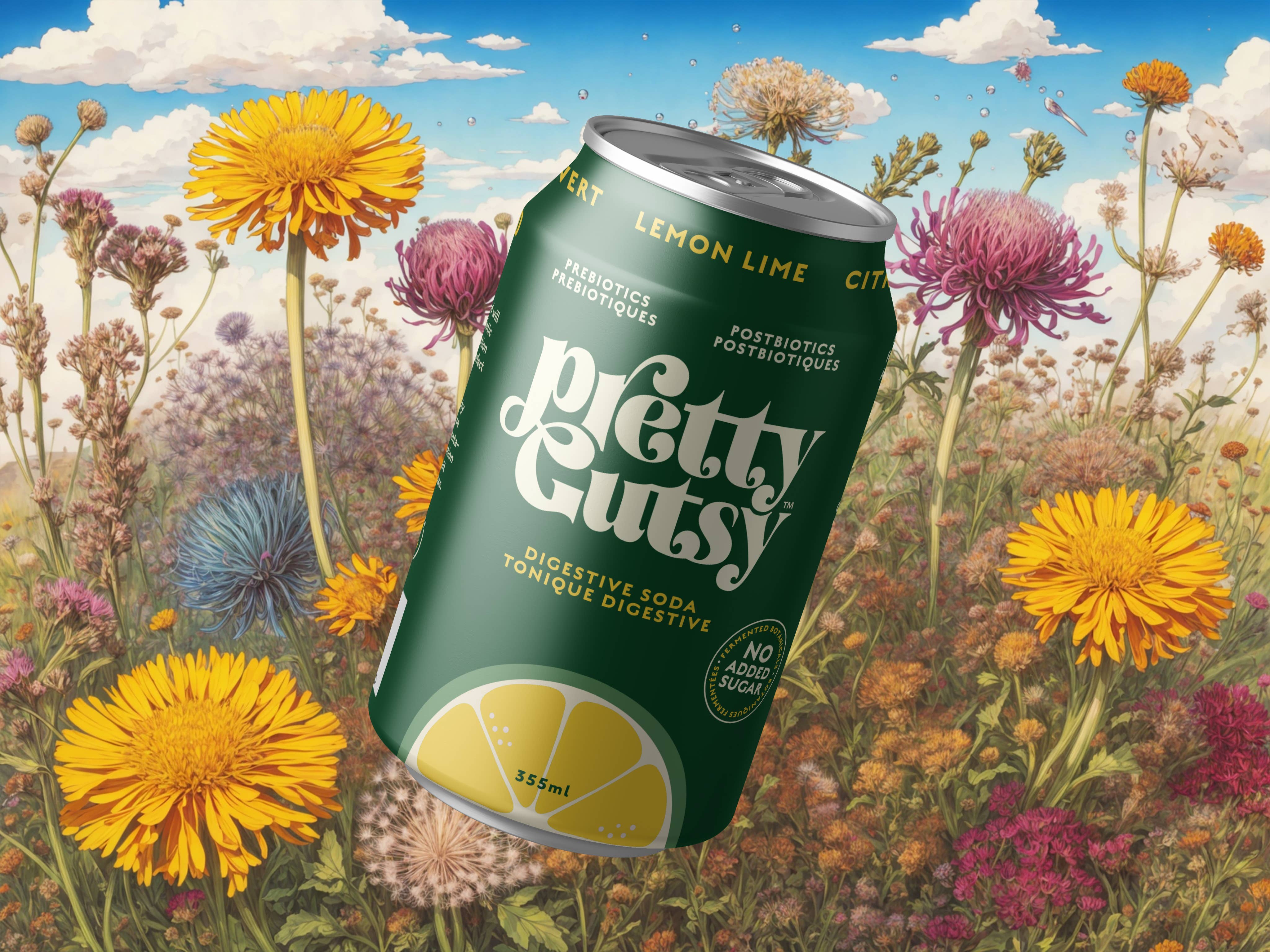 Pretty Gutsy - Wholesale Soda/Carbonated Drink - Lemon Lime Digestive Soda1