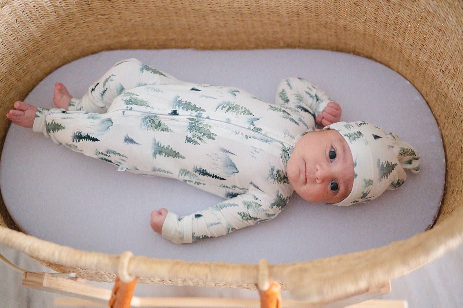 Harp Angel Boutique – Engroshandel Romper - Baby – Romper med lynlås - Green Forest2