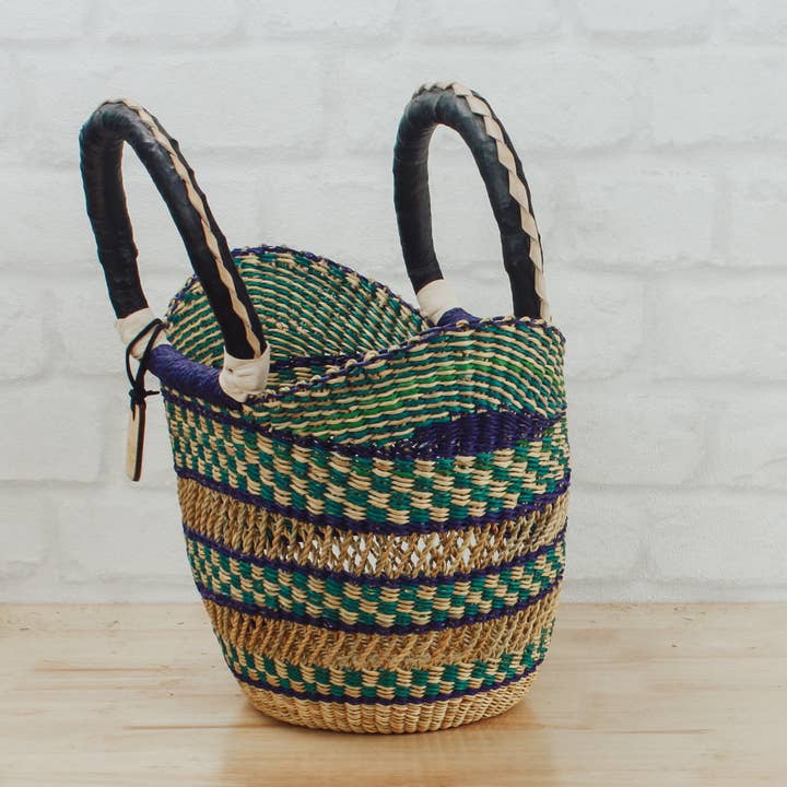 Big Blue Moma Baskets - Wholesale Beach Bag - U Shopper Small - Traditional Palette22