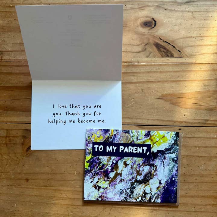 Two Brides Presents - Wholesale Thank You Card - TO MY NON-BINARY PARENT Greeting Card1