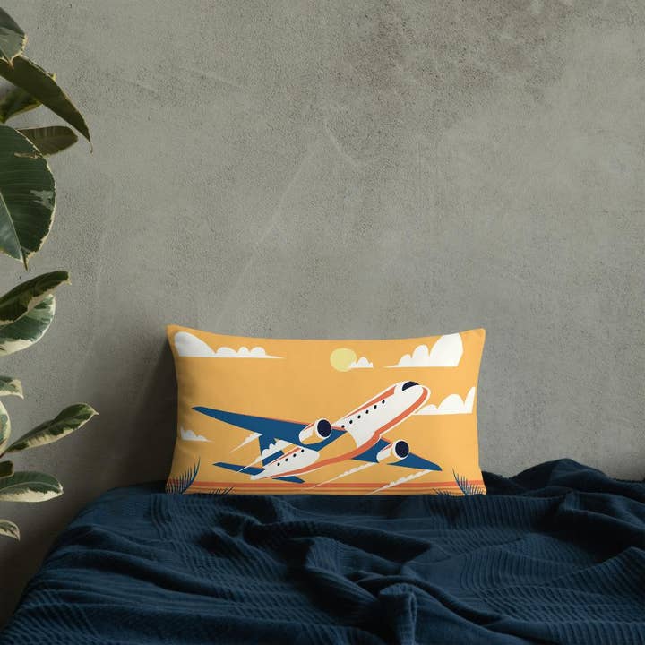 Retro Crimson TakeOff Cushion for wholesale by Cushion Covers Store