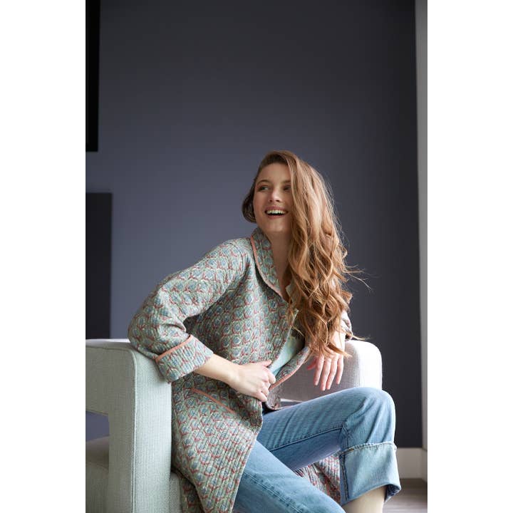 The Fox and The Mermaid - Wholesale Jacket - Women's - Ultra-lightweight Block Printed Jacket for spring (Tashma)