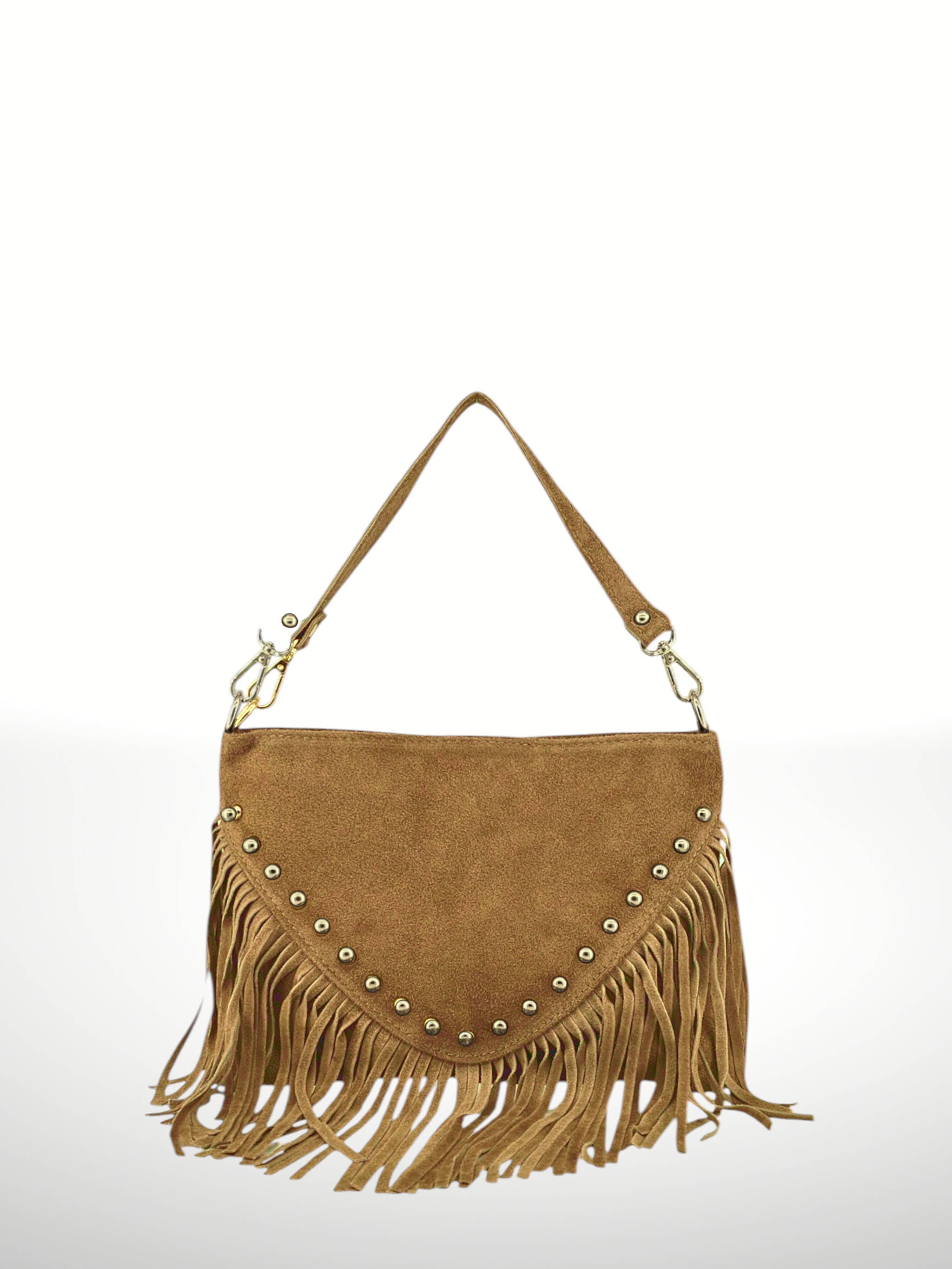 ITALIAN'S LEATHER - Wholesale Shoulder Bag - Women's - Morella suede leather shoulder bag 250825.5