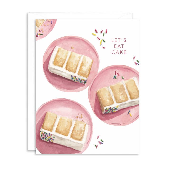Let's Eat Cake Birthday Greeting Card for wholesale by Paper Betty