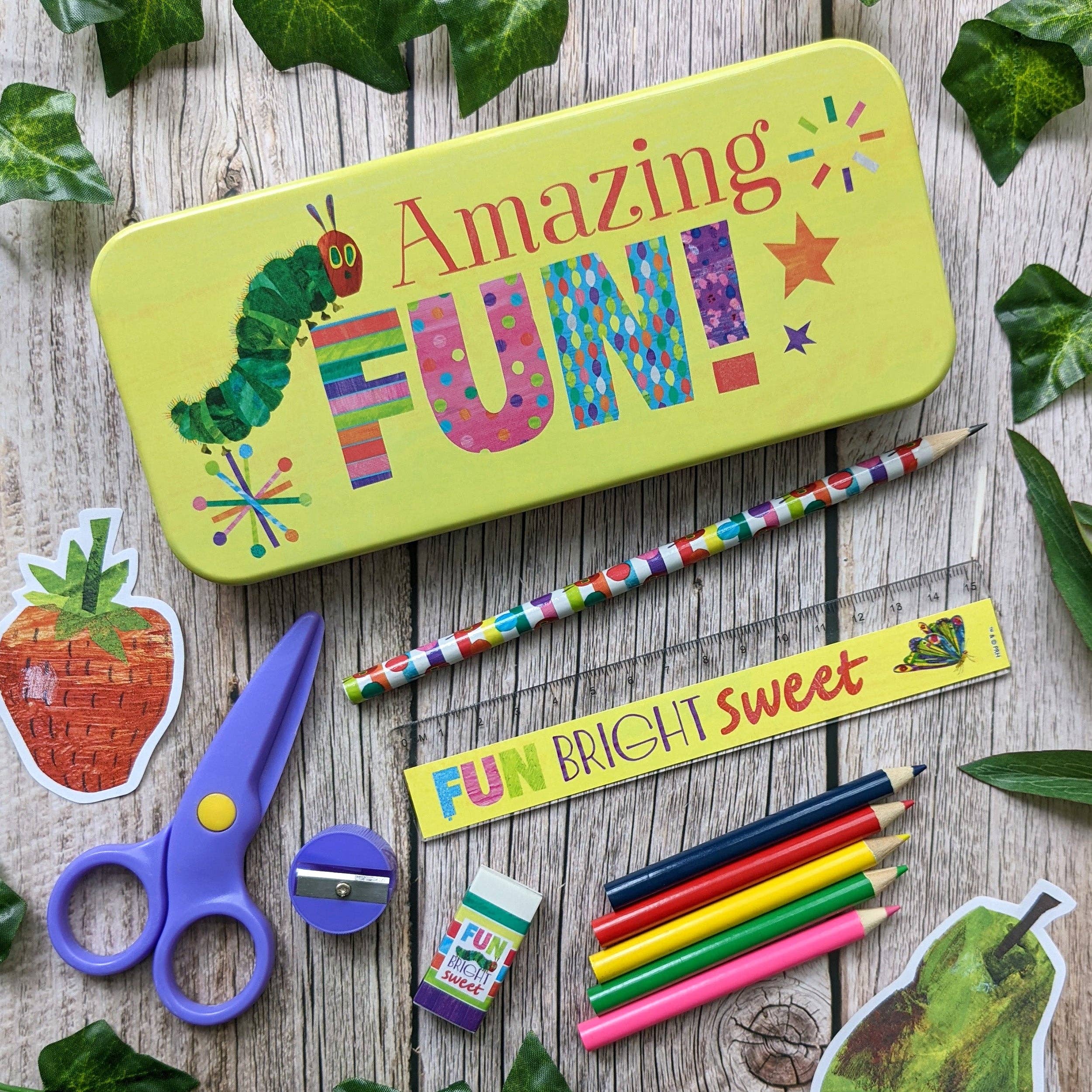 Robert Frederick Ltd – wholesale Stationery/notecard set – The Very Hungry Caterpillar Children’s Stationery Tin Set - First School Stationery Set For Ages 3 and Upward4