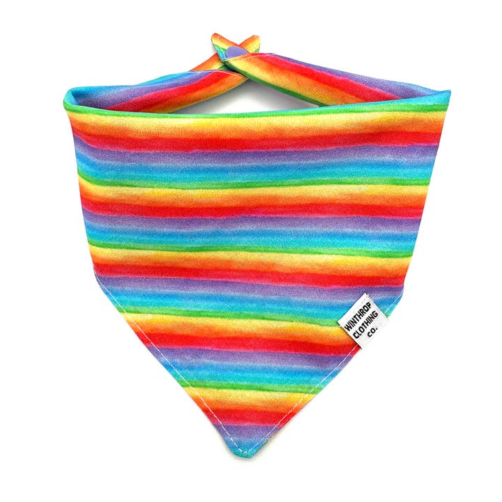 Rainbow Dog Bandana for wholesale by Winthrop Clothing Co.