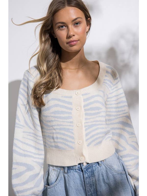 Papermoon - Wholesale Cardigan - Women's - PC15825 - Vivian Zebra Stripe Cardigan