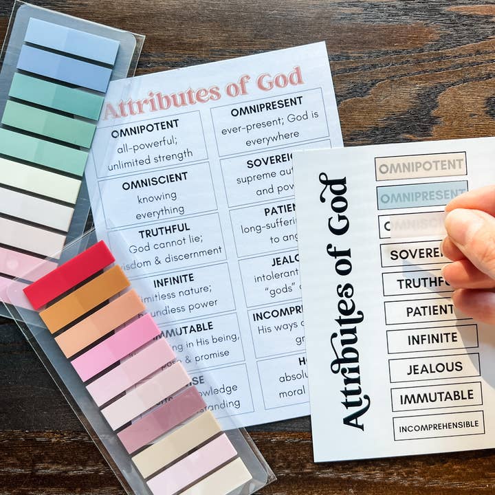 Kenmerken van God Annotatieset voor wholesale door Saving Grace Print Shop