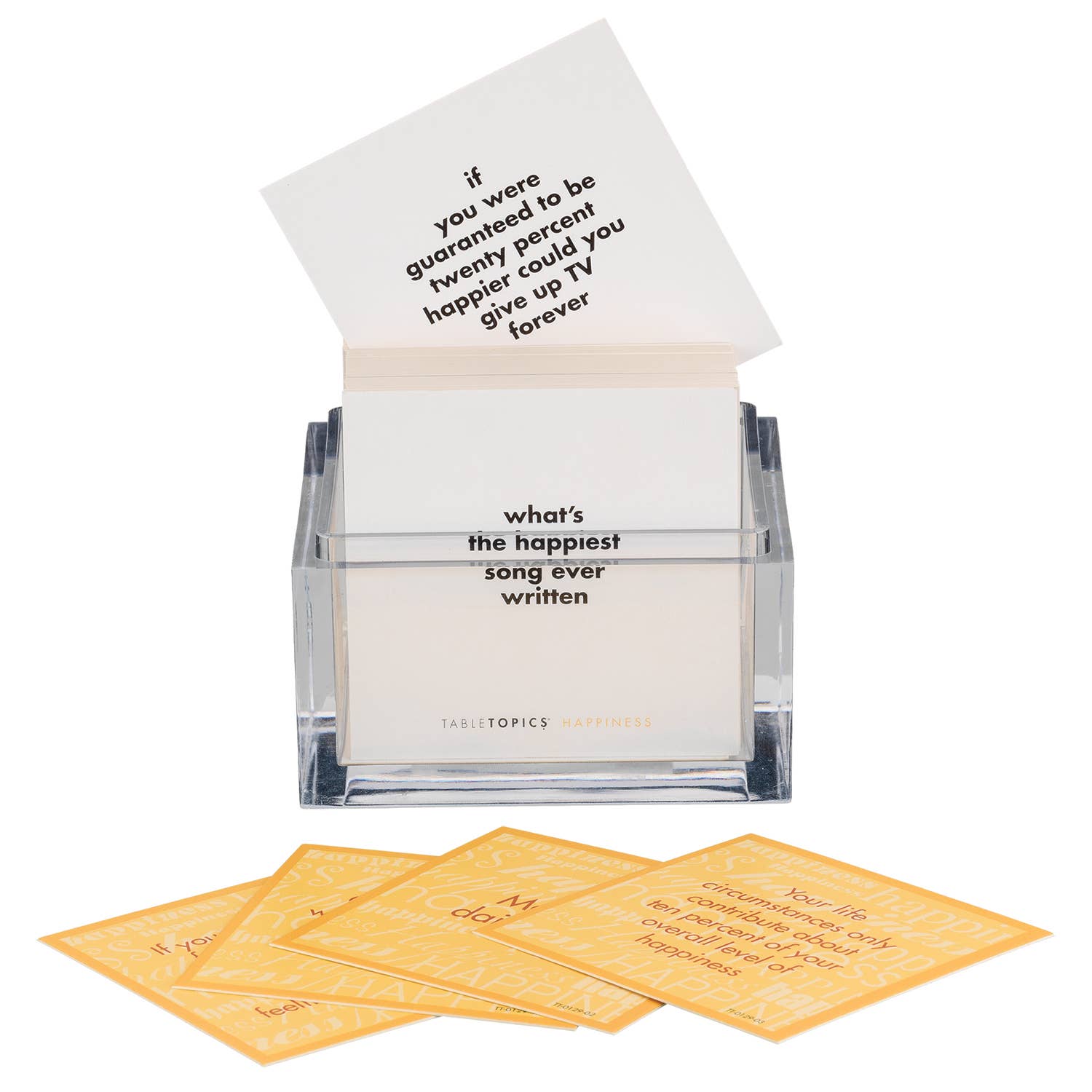 TableTopics - Wholesale Card Game - TABLETOPICS HAPPINESS - Conversation Starter Question Cards2