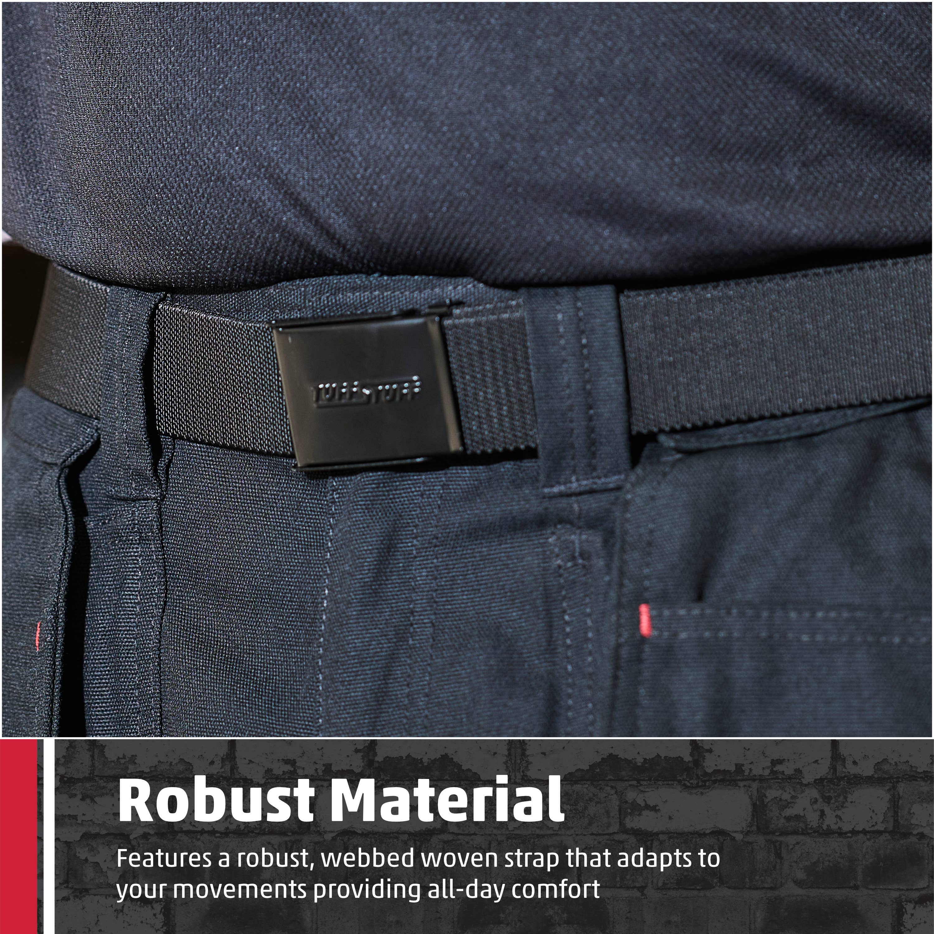TuffStuff Workwear – wholesale Belt – Men's – TuffStuff Proflex Black Belt, Universal Fit, Heavy Duty2