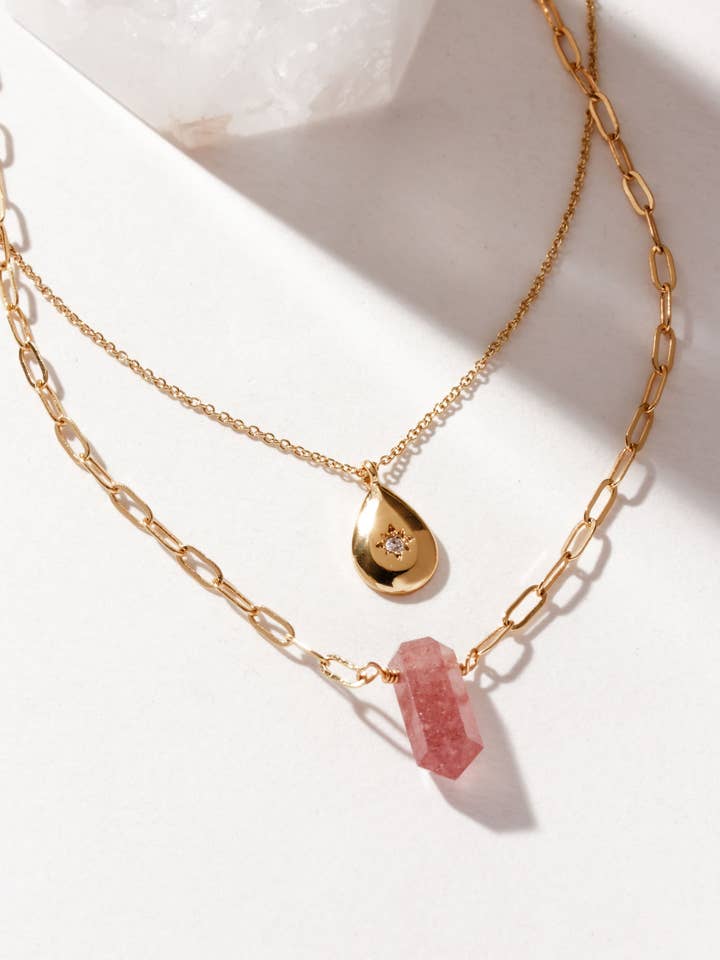 Golden Drip Necklace Set for wholesale by Luna Norte