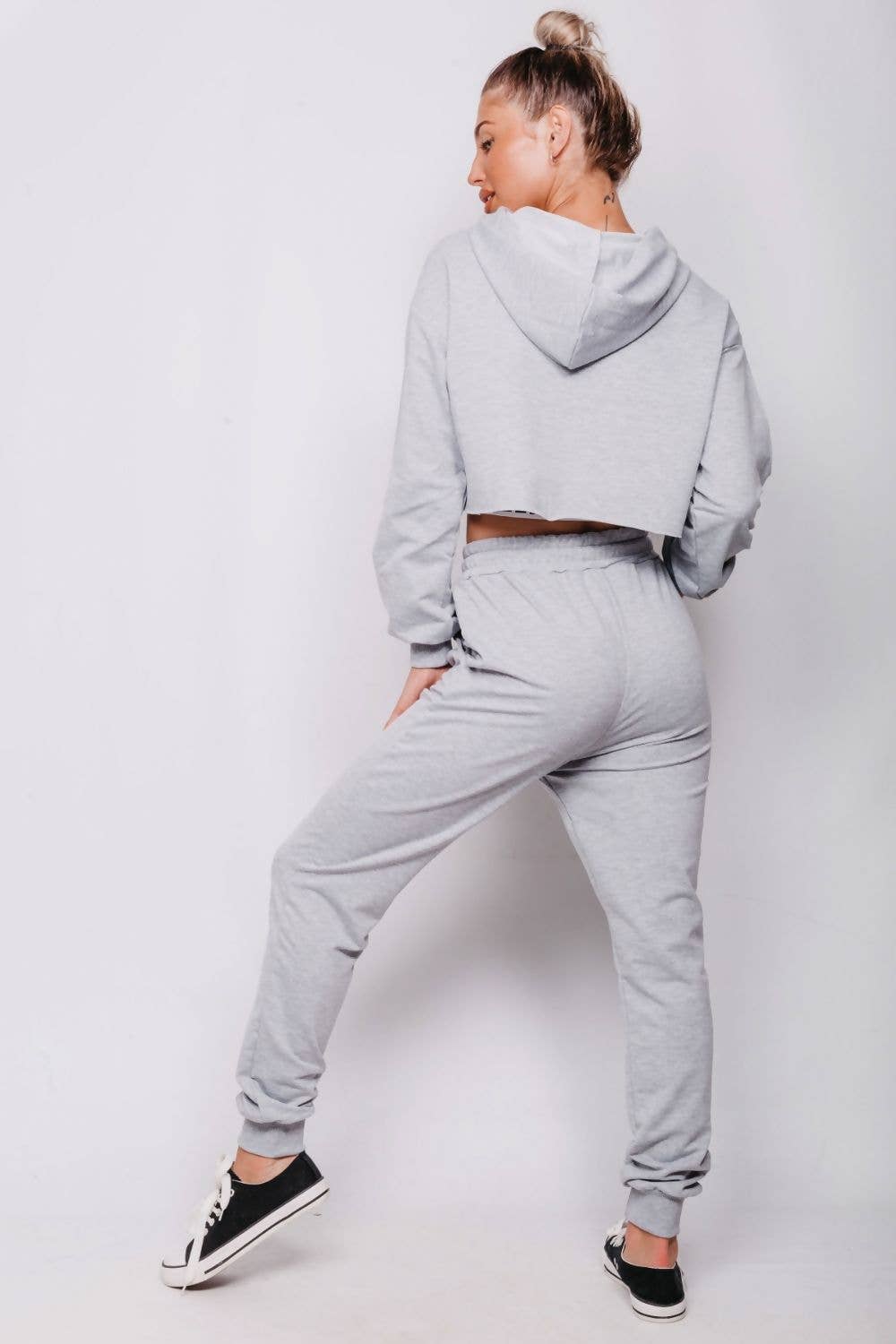 justyouroutfit – wholesale Lounge set – Women's – LOVE TOP CROP HOODIE AND JOGGER 3 PIECE SET10