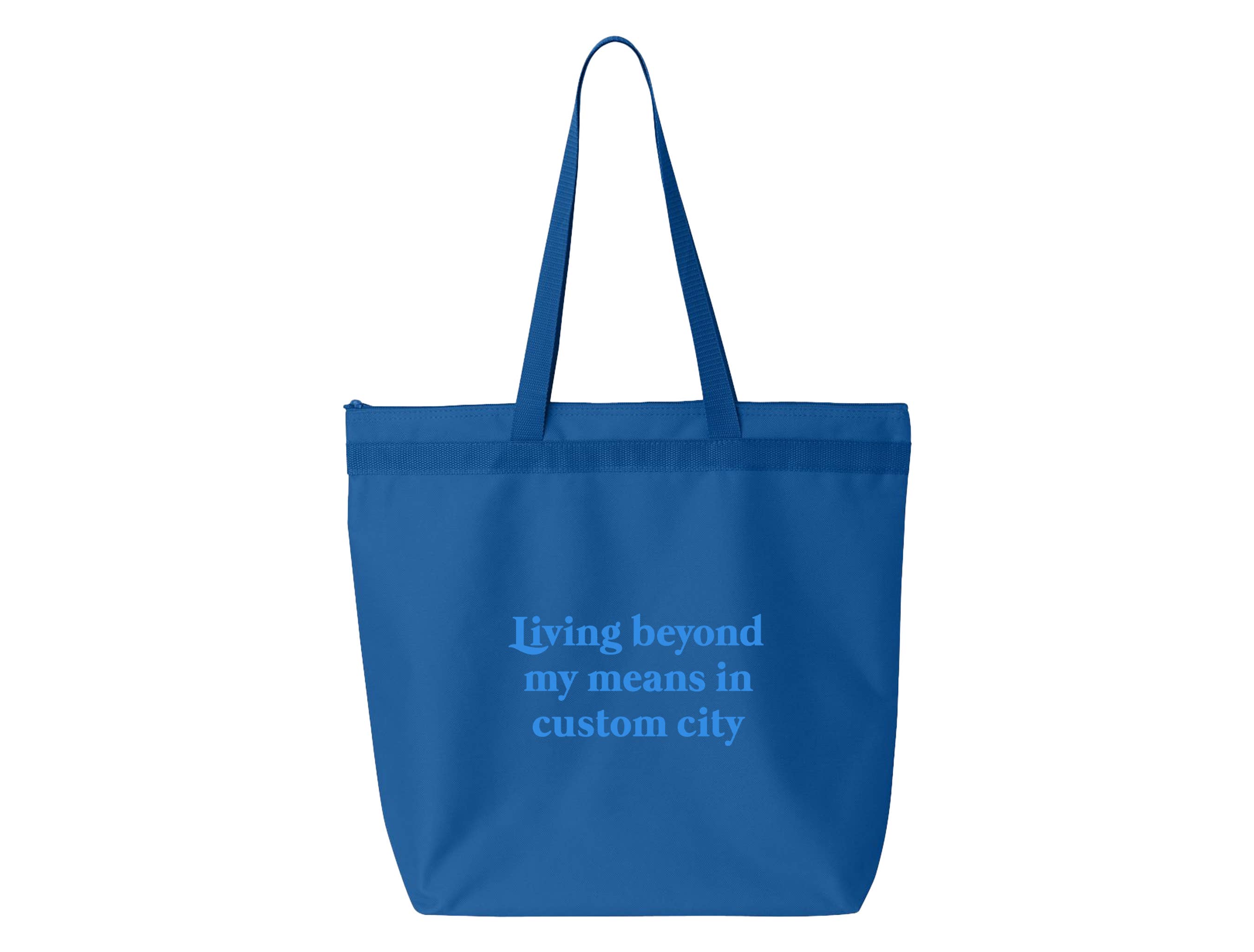 Calm Down Caren - Vente Tote bag – femme - Vivre au-delà de mes moyens à CUSTOM CITY - Grand sac fourre-tout à fermeture éclair3