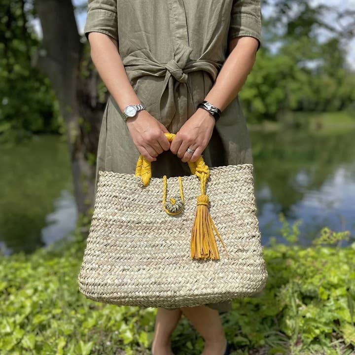 DarKech - Wholesale Tote Bag - Women's - Handcrafted Straw Tote Bag with Leather Straps – French bag 1