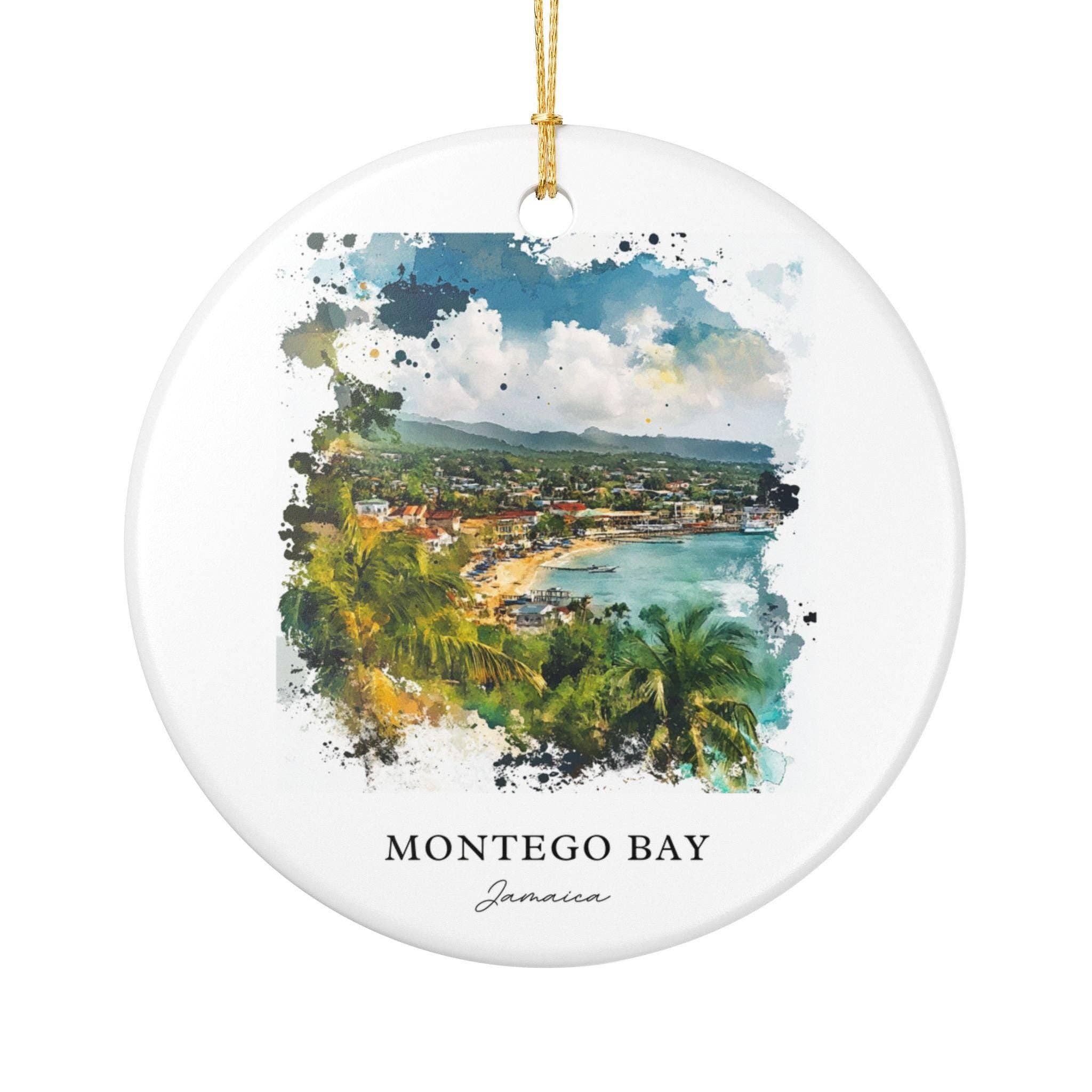 Premium Travel Art – wholesale Ornament – Montego Bay Ornament | One-Sided Print | Hanging