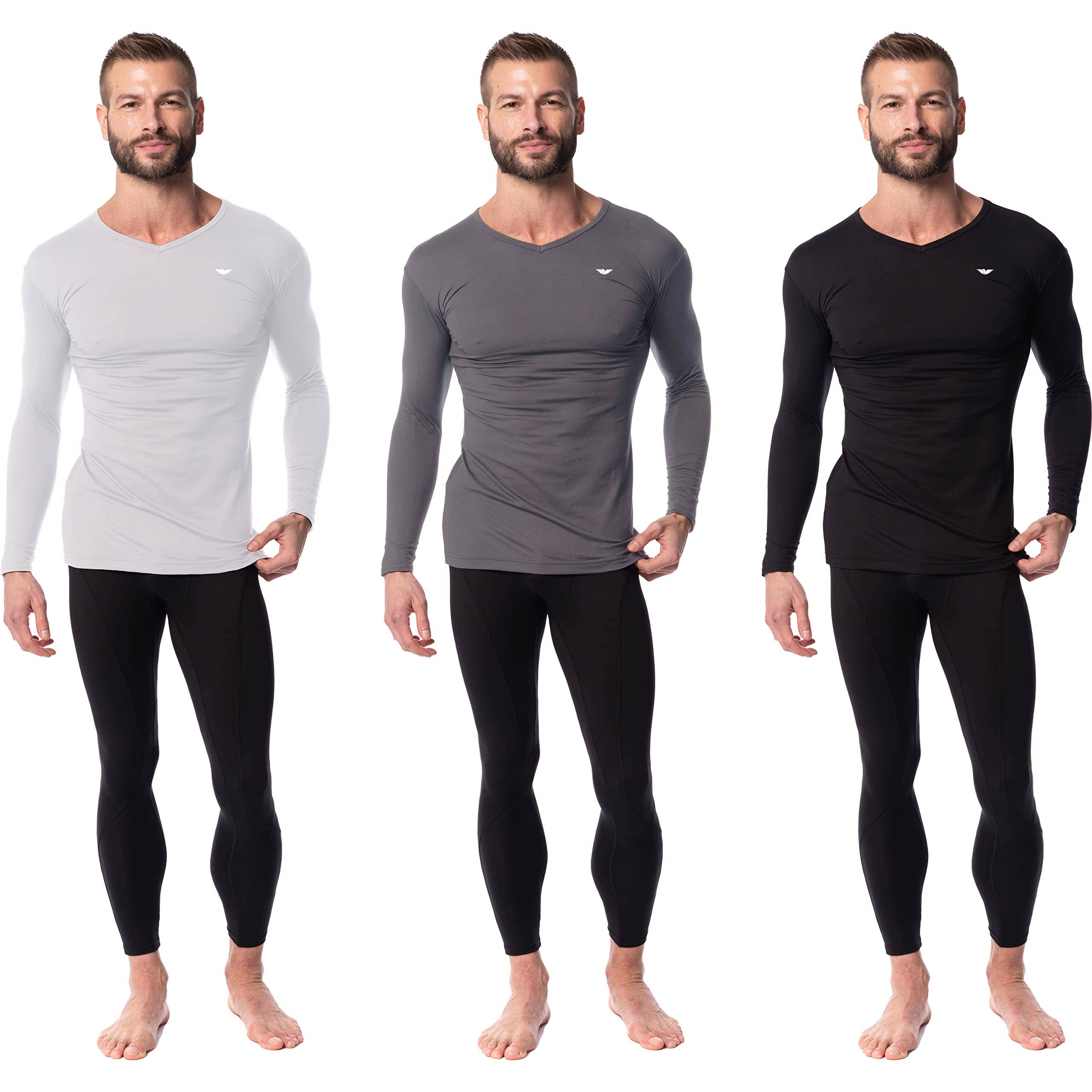 I-Wear Brands - Wholesale Athletic Top - Men's - 3 Pack Men's Lightweight Long Sleeve Base Layer Shirt1