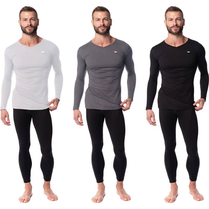 I-Wear Brands - Wholesale Athletic Top - Men's - 3 Pack Men's Lightweight Long Sleeve Base Layer Shirt1