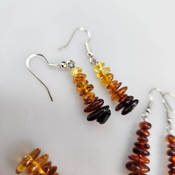 AmberLithuania - Wholesale Dangle Earrings - amber Earrings, Ear wire gemstone earrings, crystal earrings3