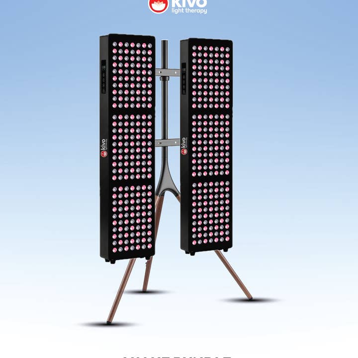 Kivo Elite 1000 Bundle: 2 x Elite 1000 e supporto da tavolo per la vendita all'ingrosso da parte di Kivo Red Light Therapy