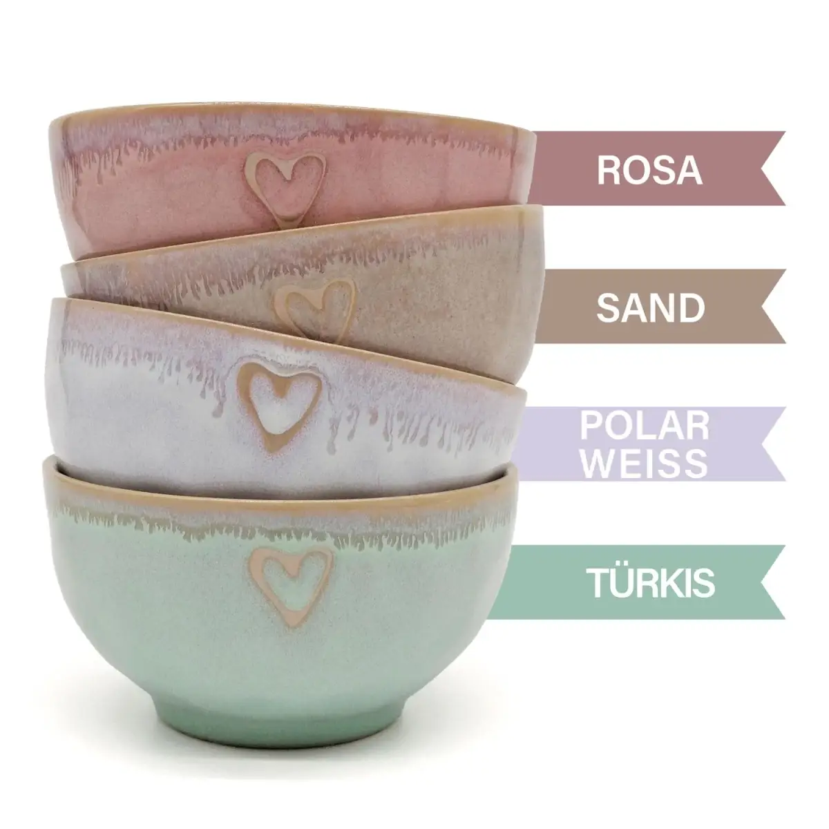 Mea-Living – Engroshandel Skål – Stentøjs skål "Heart" i pink3