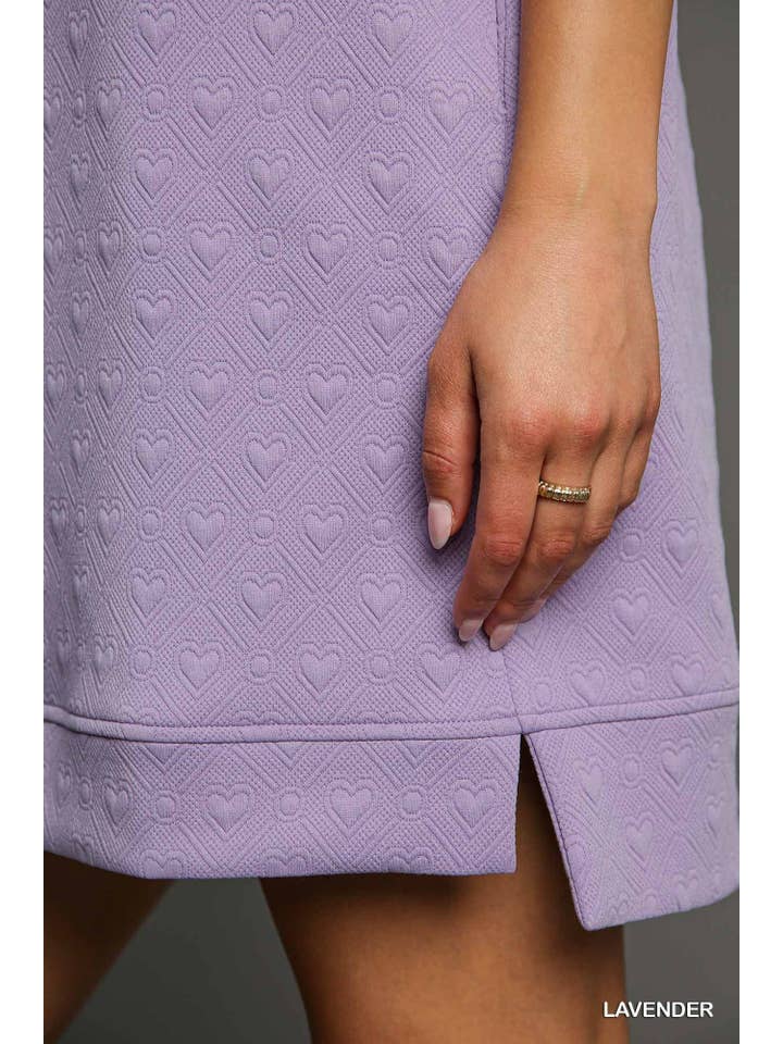 Plush Looks – Engroshandel Kjole - Dame – Hjertestrikket Jacquard ærmeløs minikjole med halv lynlås10