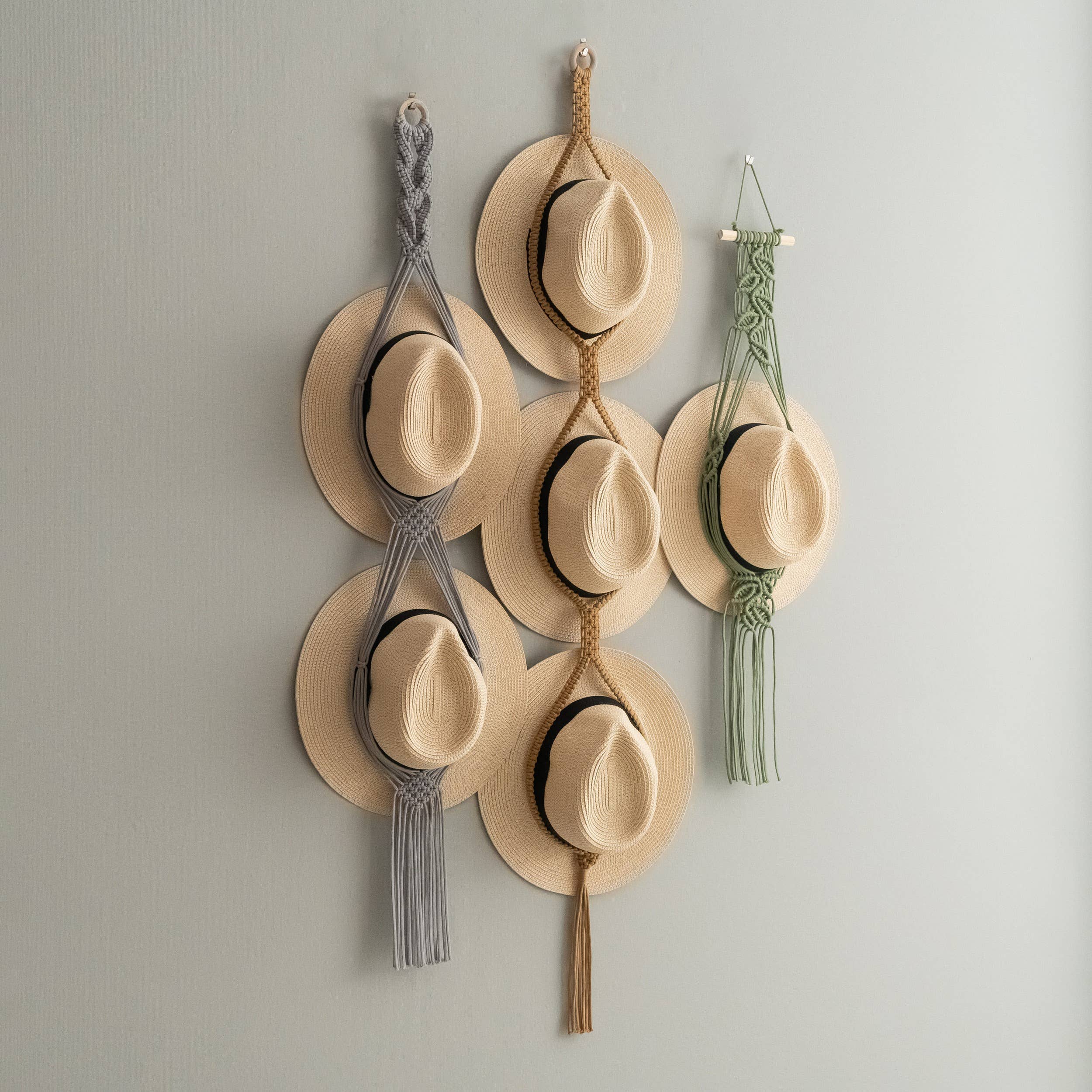 BeanDaikon - Wholesale Hat Rack - Boho Macrame Hat Hanger, Hat Organizer H0116