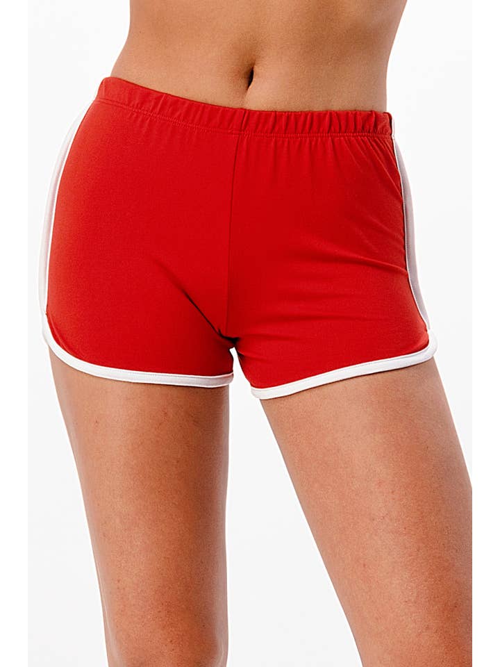 Lime All the Time - Wholesale Shorts - Women's - Solid Colored Shorts with White In-Seam Piping14