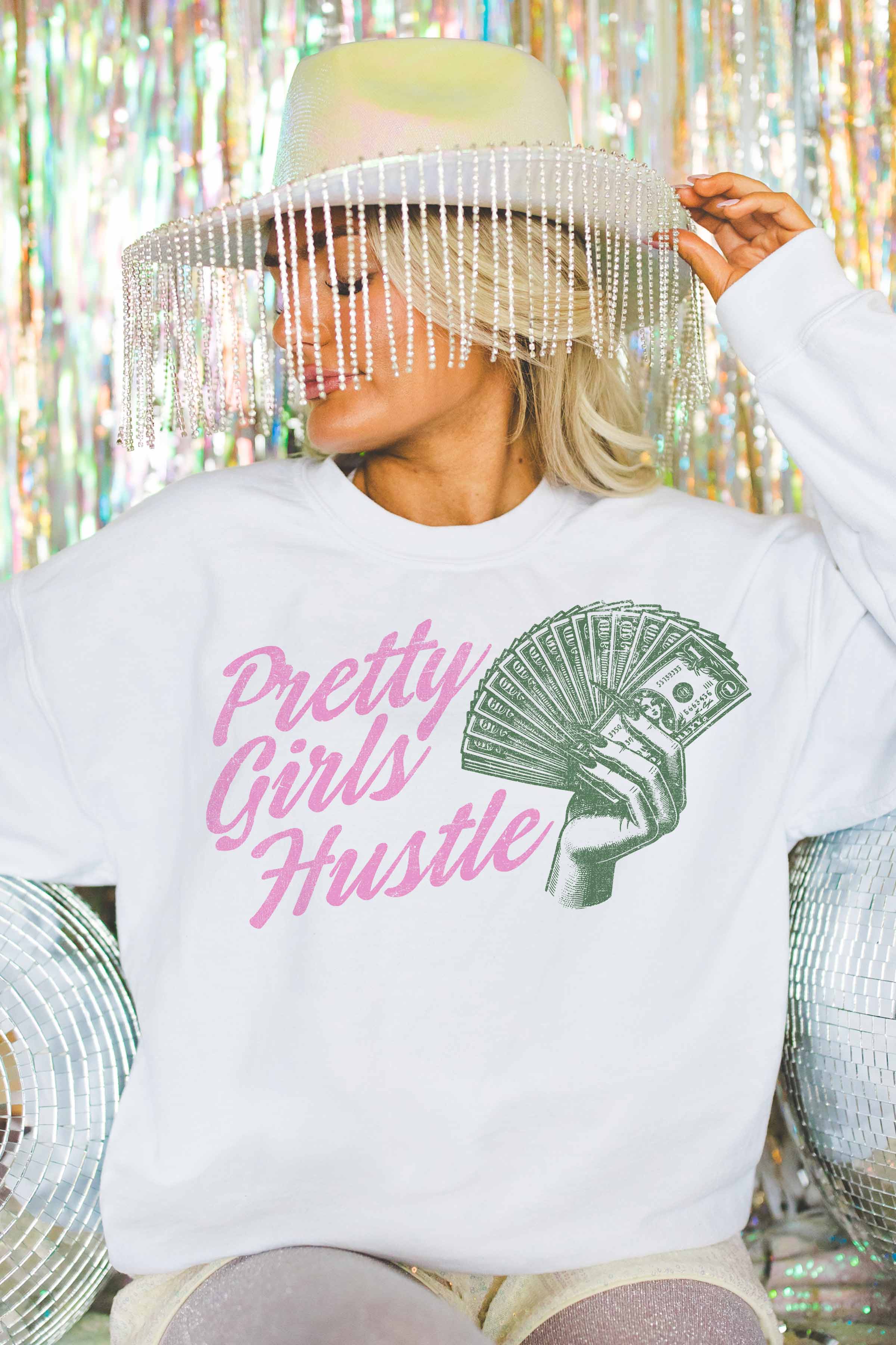 GOOD DAY STREET - Vente Sweat-shirt à imprimés – femme - [G1995X-OSS]-SWEATSHIRTS SURDIMENSIONNÉS PRETTY GIRLS HUSTLE0