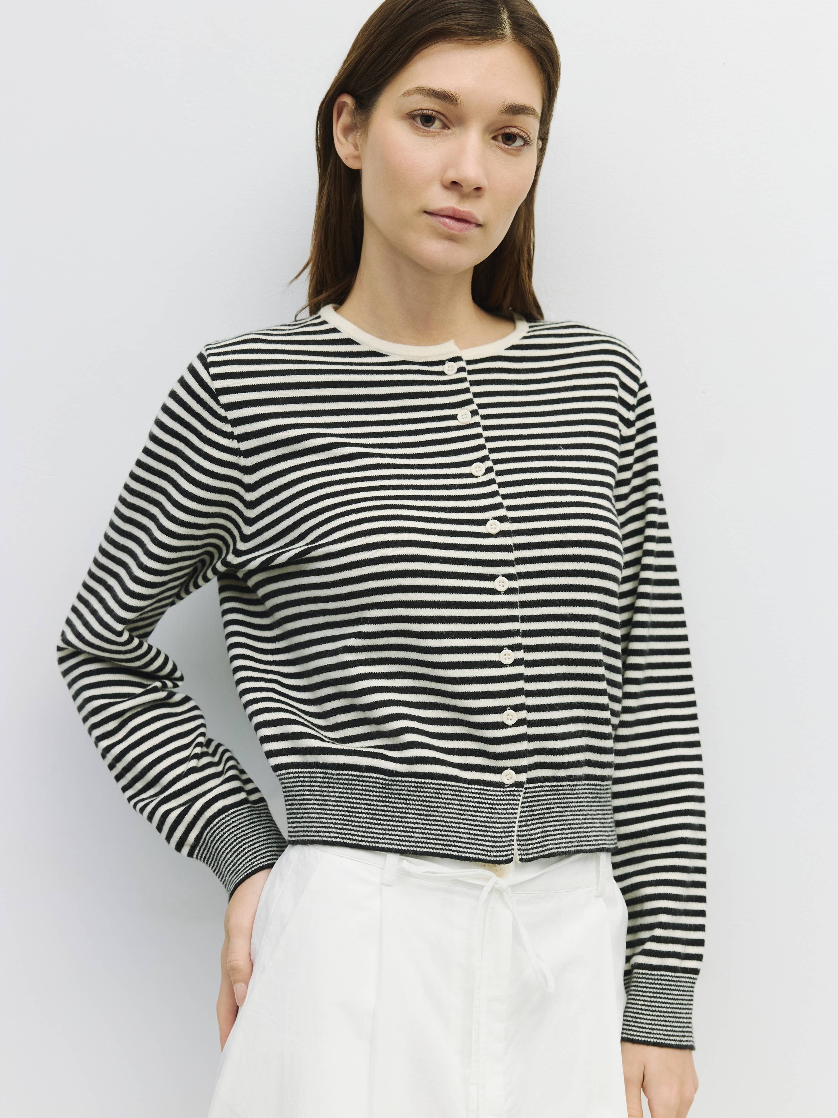 MOD REF - Wholesale Cardigan - Women's - The Montana Cardigan | Striped Button-Down Cardigan41