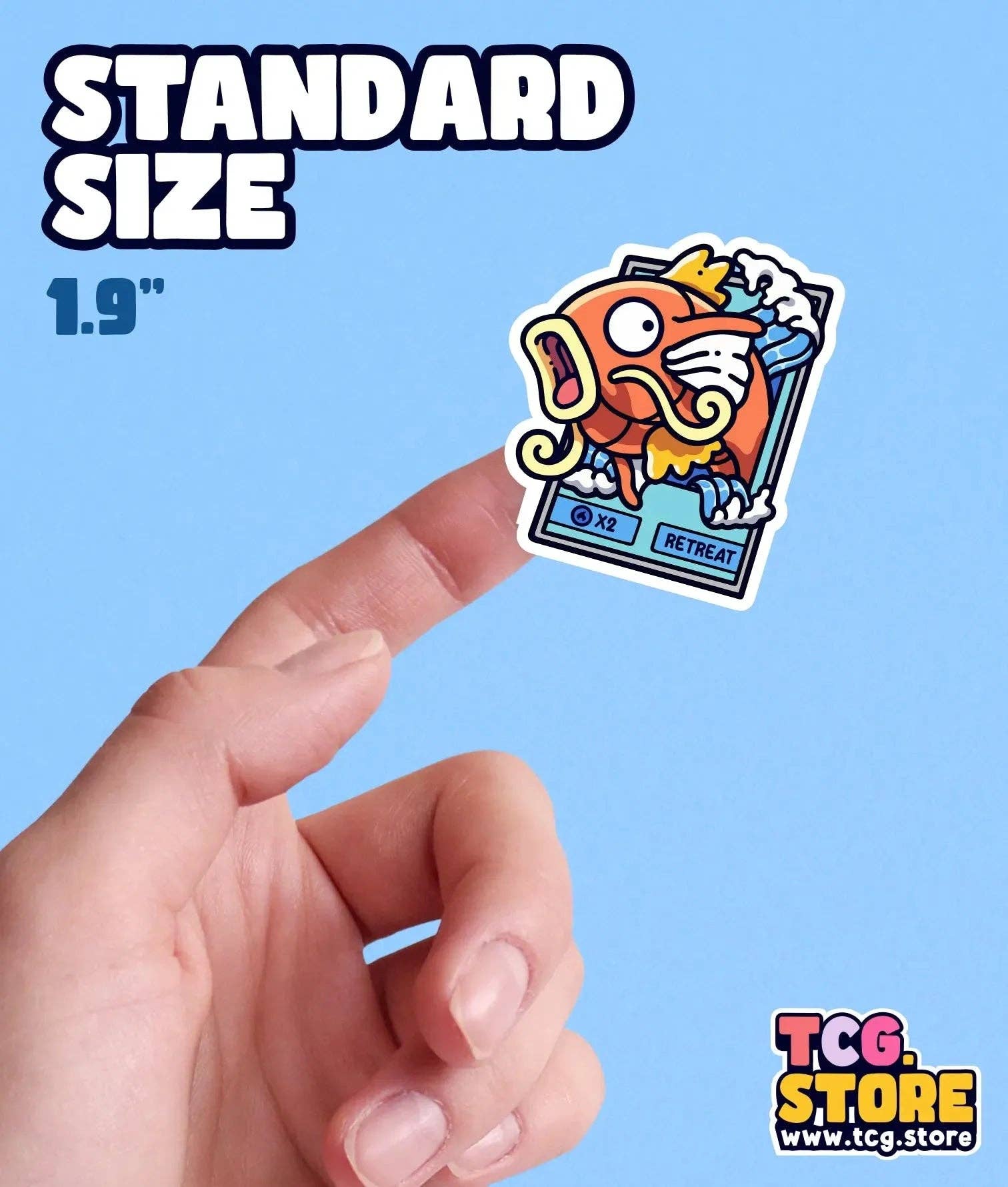 TCG.Store - TCGDOTSTORE - Wholesale Sticker - Pokémon Magikarp Card Sticker0