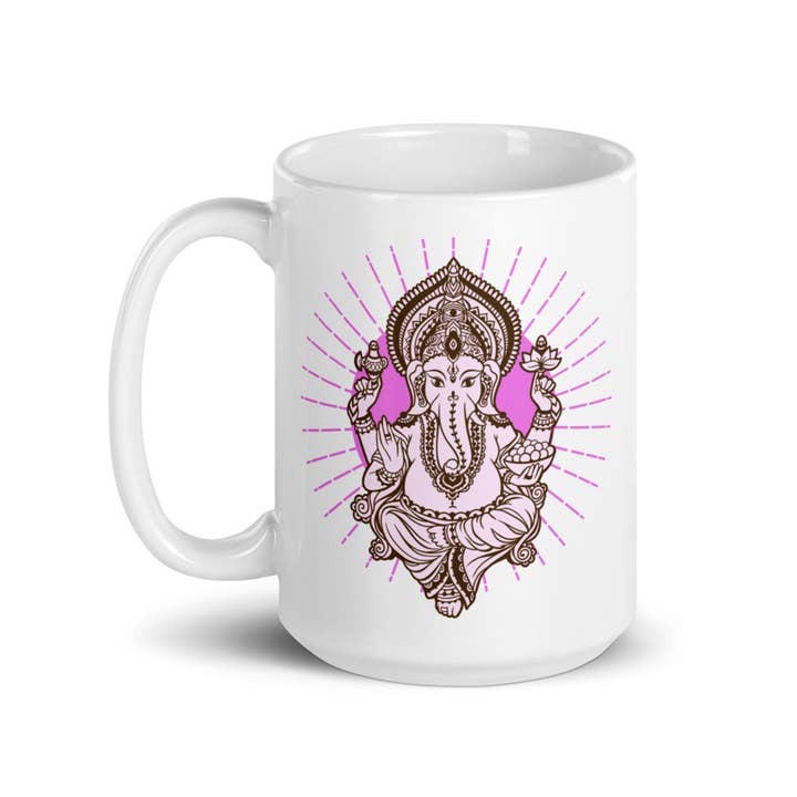 Ganesha Coffee or Tea Mug. Remover of Obstacles. 15 oz. for wholesale by Goddess Swag™